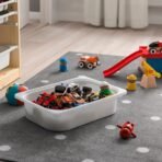 4x TROFAST Storage Box,White Container 16 ½x11 ¾x4