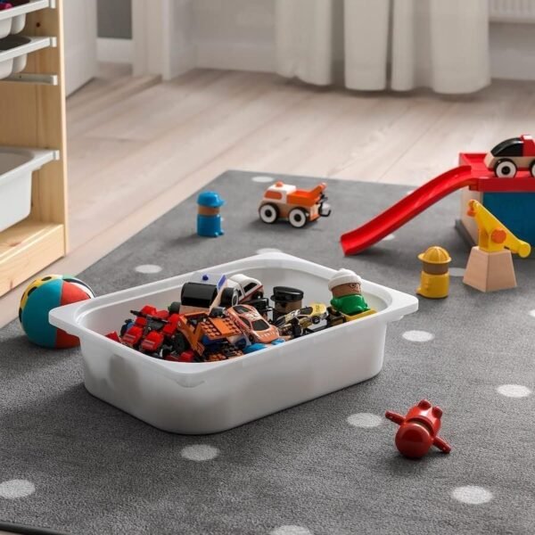 4x TROFAST Storage Box,White Container 16 ½x11 ¾x4