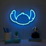 Disney Stitch Neon LED Wall Art – 6.8" x 11" Figural Light-Up Hanging Décor - Image 2