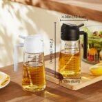 TrendPlain 16oz/470ml Glass Olive Oil Sprayer for Cooking – 2 in 1 Olive Oil Dispenser Bottle - Image 3