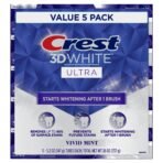 Crest 3D White Vivid Mint Ultra Whitening Toothpaste, 5.2 oz., 5 pk - Image 8